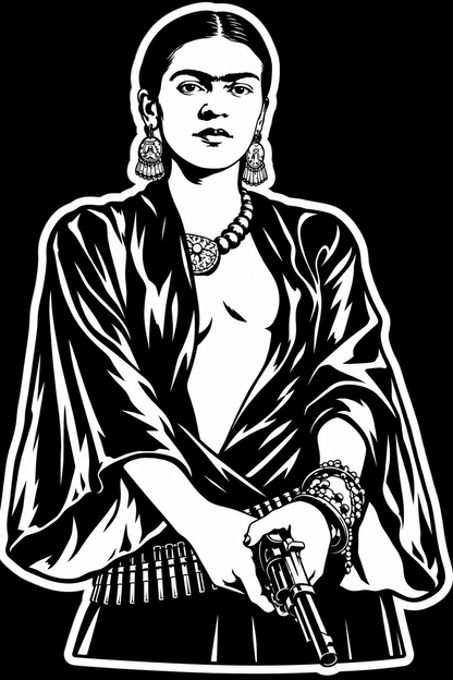Frida Kahlo Rebel Sticker | 5.5" x 3.6" | Art & Artists