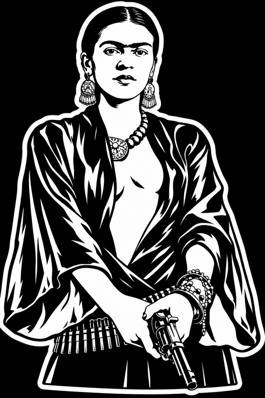 Frida Kahlo Rebel Sticker | 5.5" x 3.6" | Art & Artists