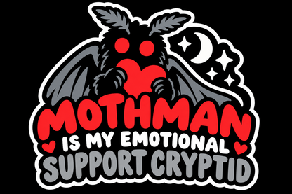 Mothman Emotional Support Cryptid Sticker | 4" x 3.5"