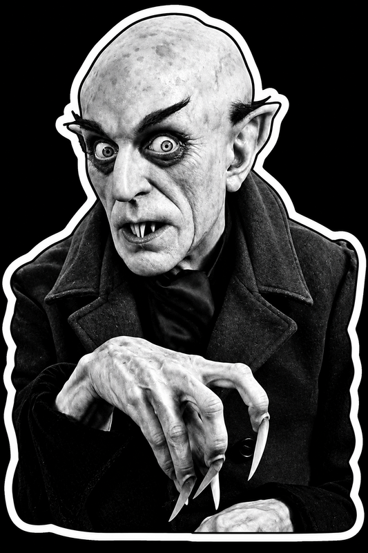 Nosferatu Vampire Sticker | 5" x 3.7" | Gothic Horror