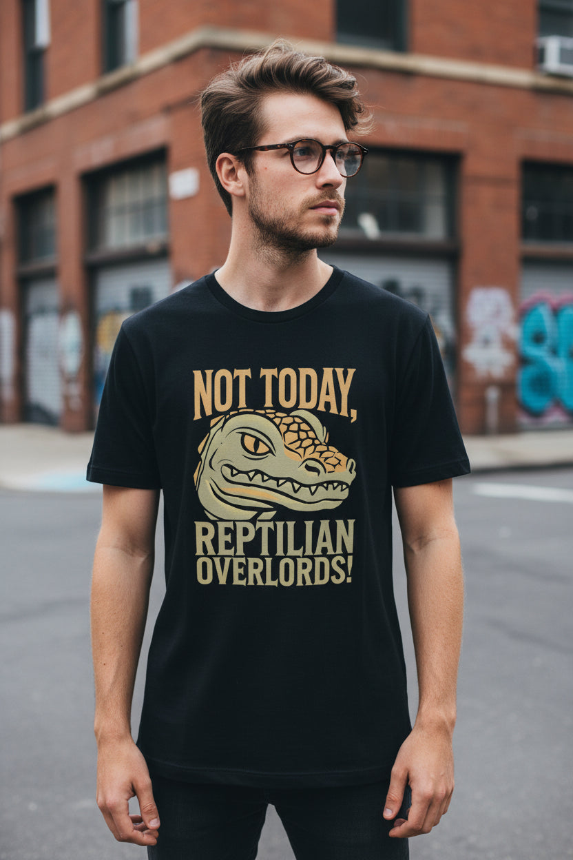 Not Today Reptilian Overlords Alien Standing Model
