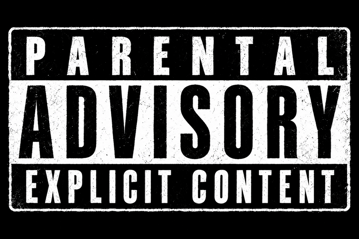 Parental Advisory Explicit Content Sticker | Large 5.5" x 3"