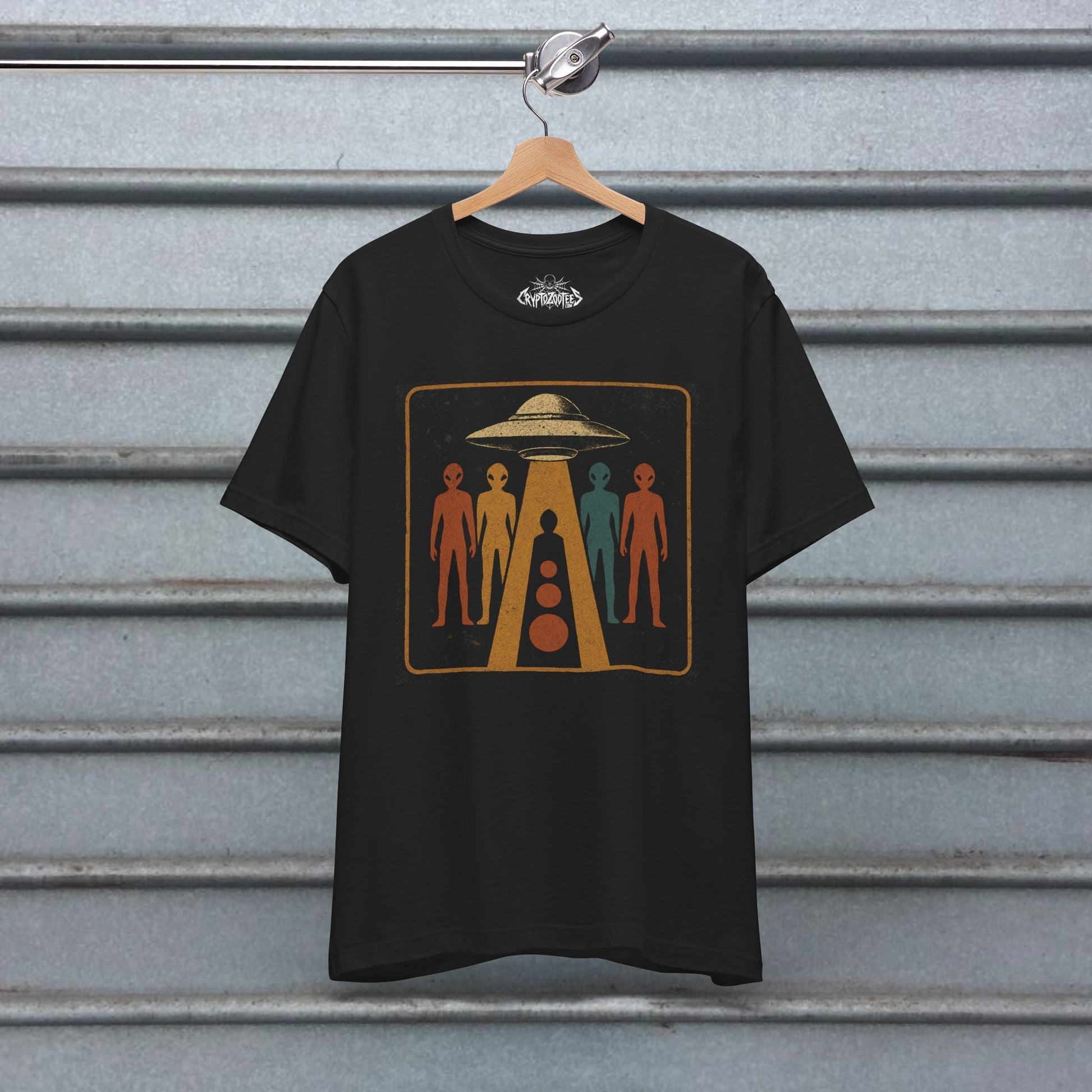 T-Shirt - Alien UFO Shirt | Light Fitted - Unisex Bella+Canvas 3001 | Alien & UFO, Retro & Vintage | Psychedelic from SHIRT MONSTERS