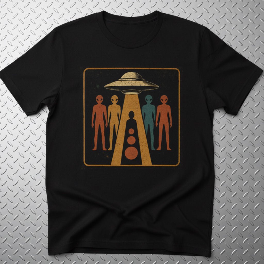 T-Shirt - Alien UFO Shirt | Light Fitted - Unisex Bella+Canvas 3001 | Alien & UFO, Retro & Vintage | Psychedelic from SHIRT MONSTERS