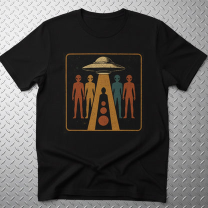 T-Shirt - Alien UFO Shirt | Light Fitted - Unisex Bella+Canvas 3001 | Alien & UFO, Retro & Vintage | Psychedelic from SHIRT MONSTERS