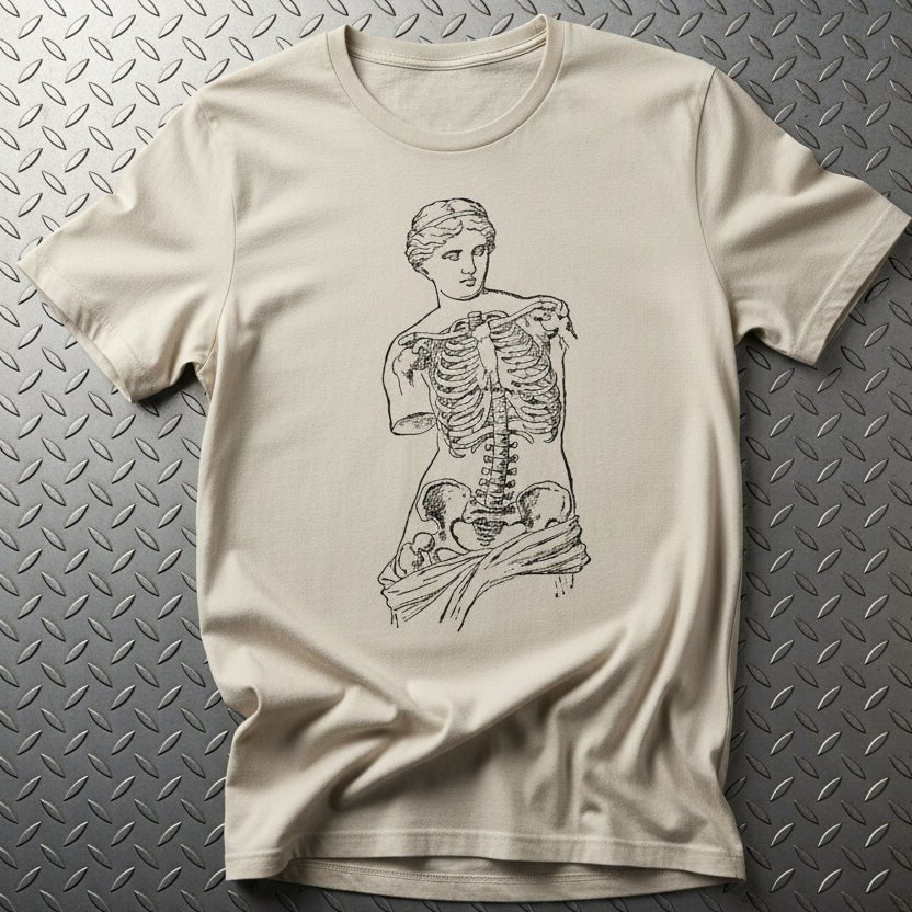 T-Shirt - Anatomical Venus Shirt | Art & Artists, Skulls & Skeletons | Light Fitted - Unisex Bella+Canvas 3001 | Goth/Gothic from SHIRT MONSTERS