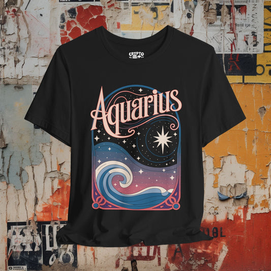 T-Shirt - Aquarius Bella+Canvas Unisex Tee from Crypto Zoo Tees