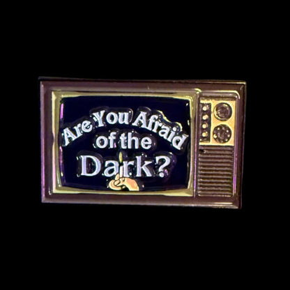  - Are You Afraid of the Dark? Pinback Button | Pinback Button | Horror | Retro & Vintage from Crypto Zoo Tees