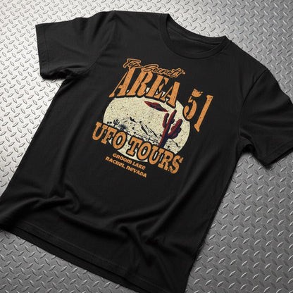 T-Shirt - Area 51 UFO Tours Shirt | Alien & UFO | Unisex Heavy Cotton - Gildan 5000 from Crypto Zoo Tees