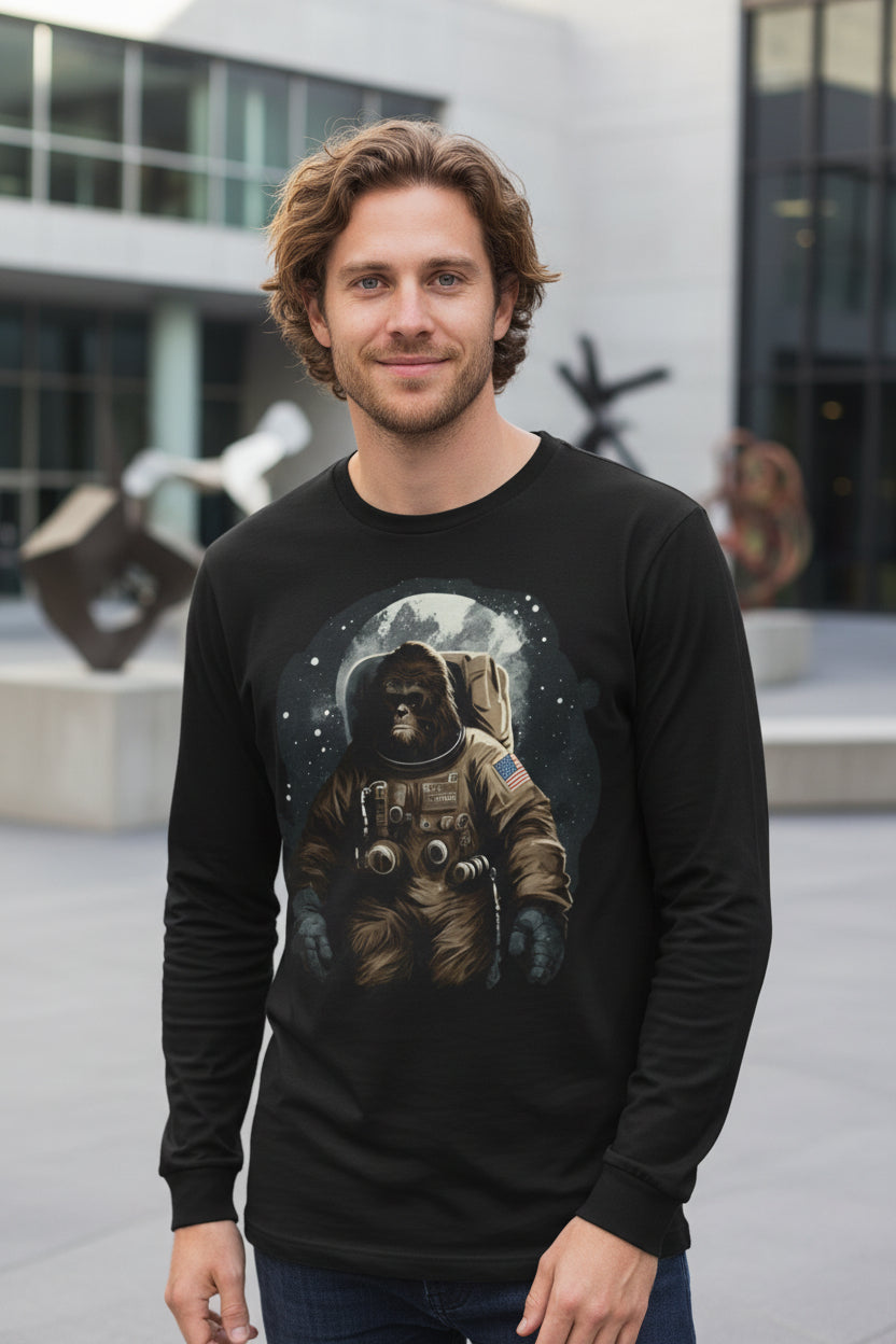 Astronaut Bigfoot | Funny Cryptid Space | Pullover Hoodie