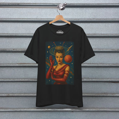 T-Shirt - Atomic Age Lady | Unisex T-shirt (Bella+Canvas 3001) | Alien &amp; UFO | Retro & Vintage from Crypto Zoo Tees