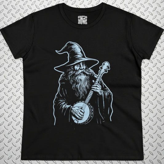 T-Shirt - banjo wizard ladies tee from Crypto Zoo Tees
