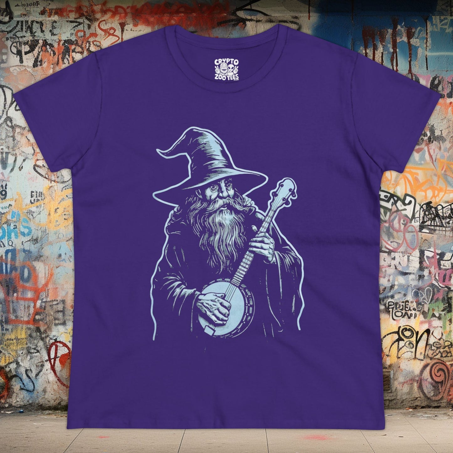 T-Shirt - banjo wizard ladies tee from Crypto Zoo Tees