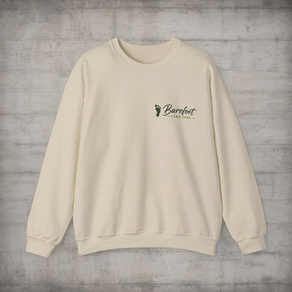 Sweatshirt - Barefoot Lawn Care - Custom Crewneck Sweatshirt from SHIRT MONSTERS (Formally Crypto Zoo Tees)