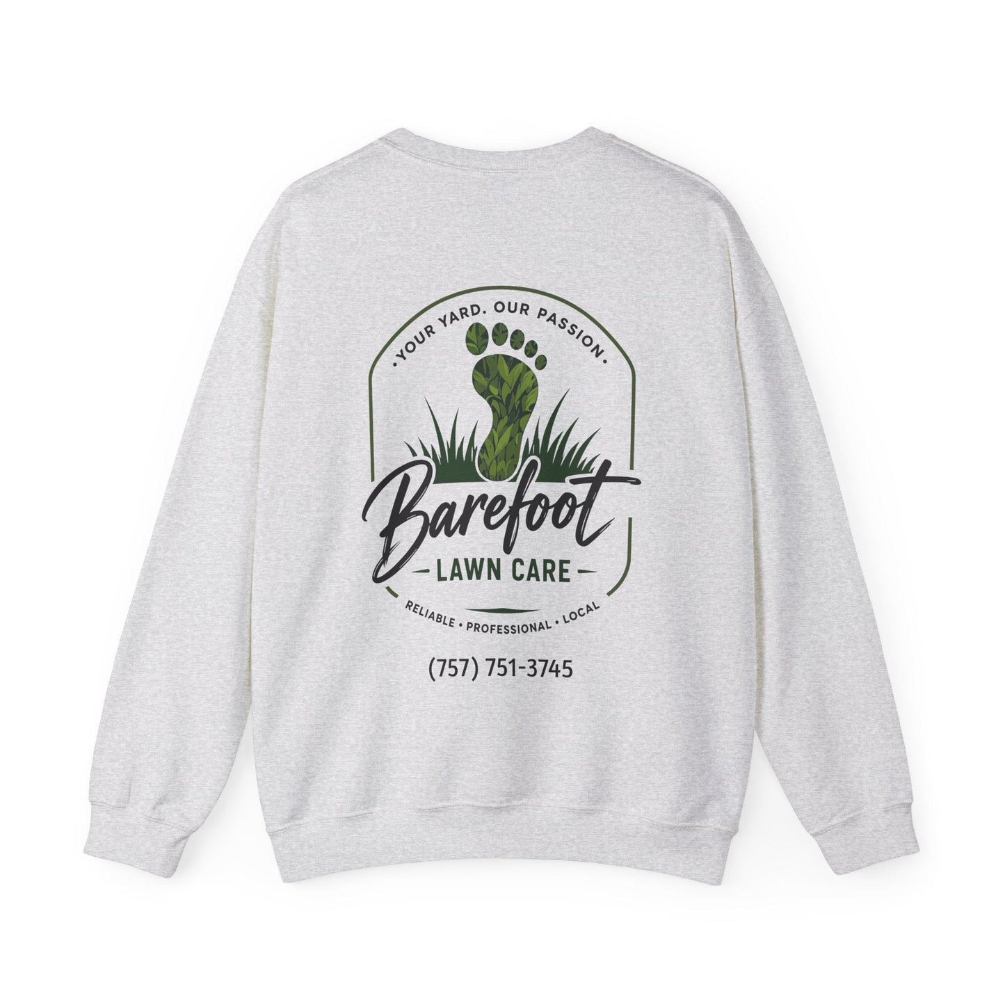 Sweatshirt - Barefoot Lawn Care - Custom Crewneck Sweatshirt from SHIRT MONSTERS (Formally Crypto Zoo Tees)