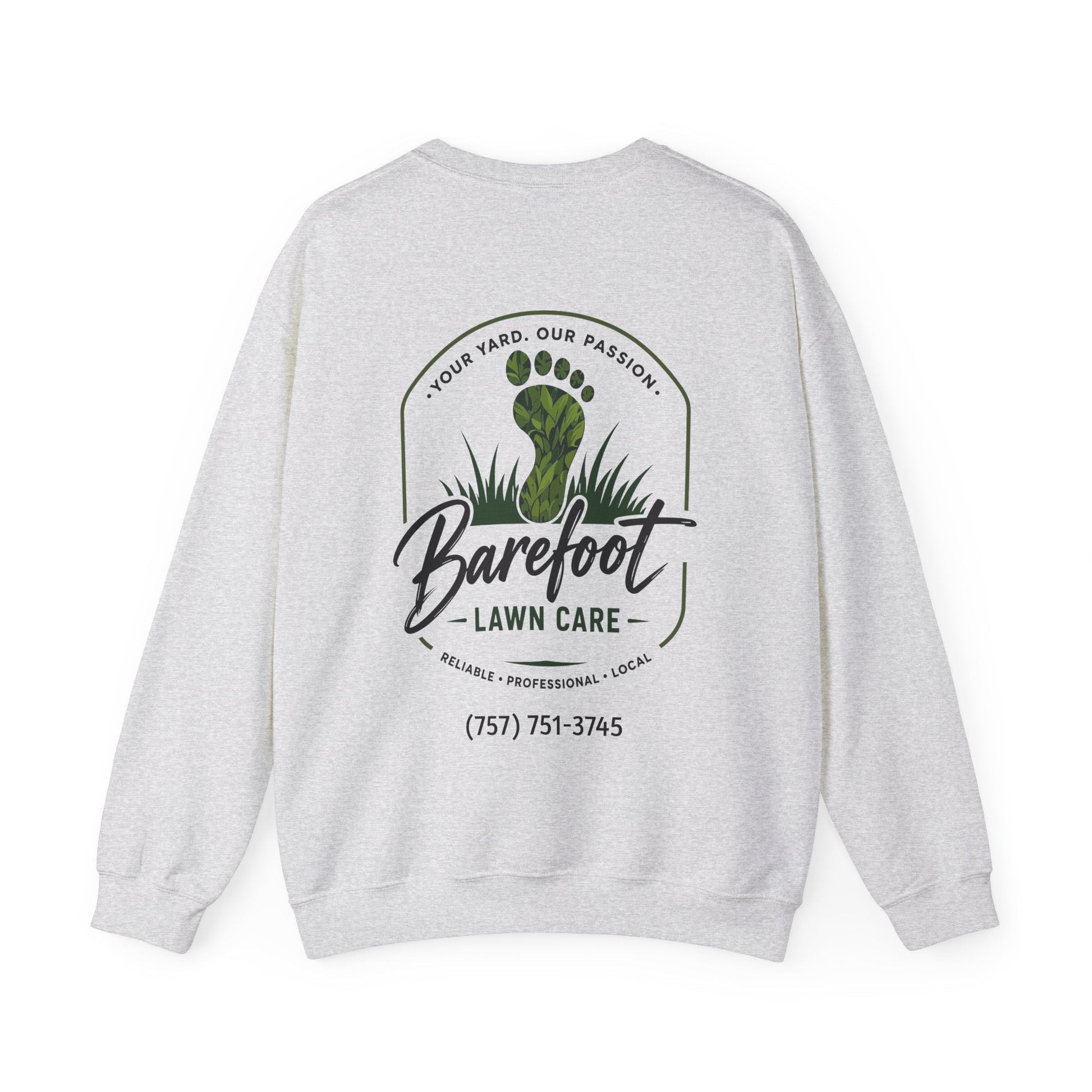 Sweatshirt - Barefoot Lawn Care - Custom Crewneck Sweatshirt from SHIRT MONSTERS (Formally Crypto Zoo Tees)
