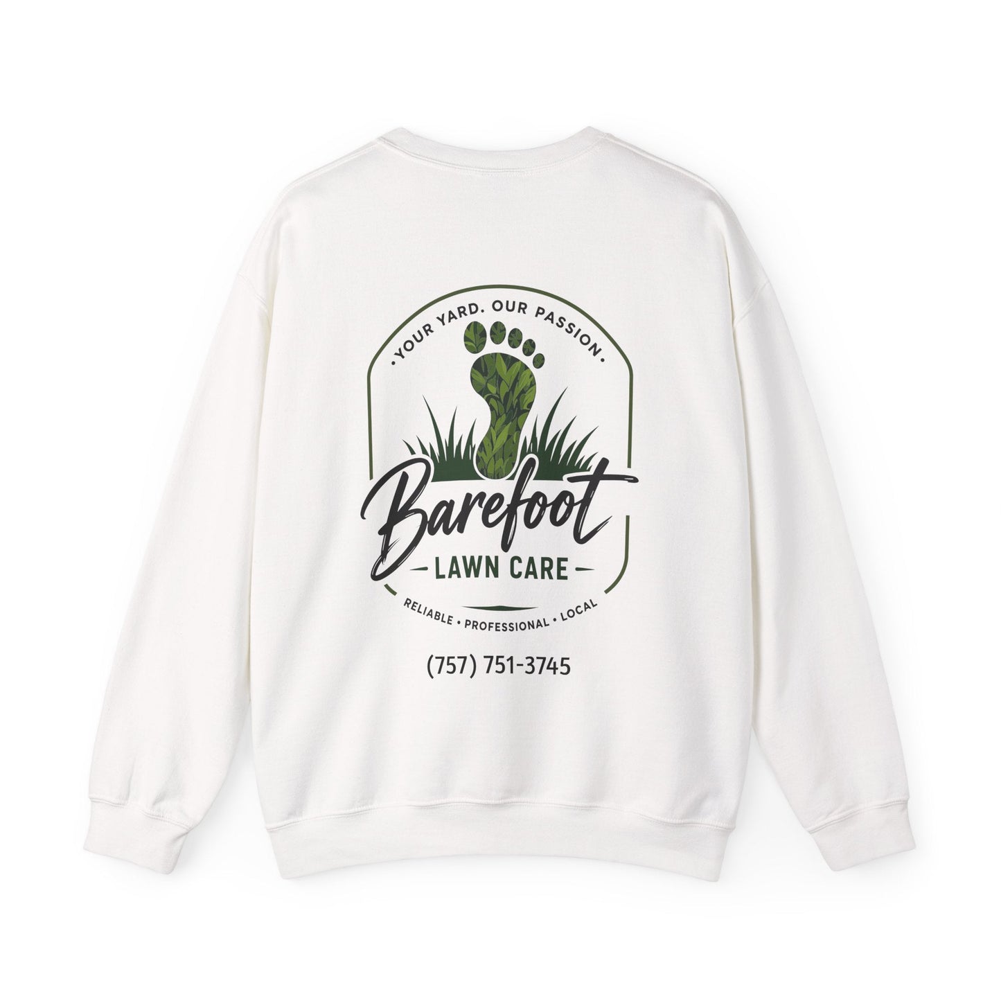 Sweatshirt - Barefoot Lawn Care - Custom Crewneck Sweatshirt from SHIRT MONSTERS (Formally Crypto Zoo Tees)