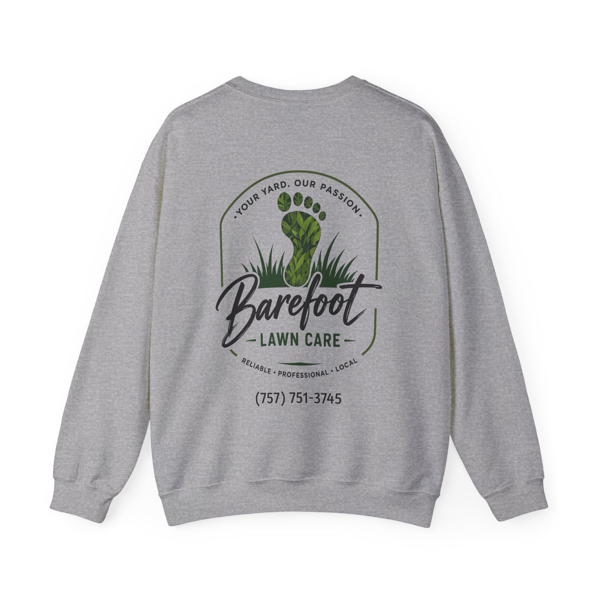 Sweatshirt - Barefoot Lawn Care - Custom Crewneck Sweatshirt from SHIRT MONSTERS (Formally Crypto Zoo Tees)
