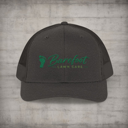 Hats - Barefoot Lawn Care - Custom Embroidered Trucker Cap from SHIRT MONSTERS (Formally Crypto Zoo Tees)