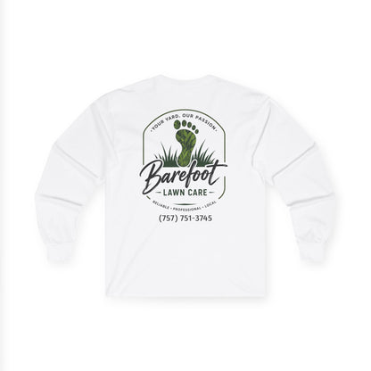 Long - sleeve - Barefoot Lawn Care - Custom Long Sleeve T-shirt from SHIRT MONSTERS (Formally Crypto Zoo Tees)