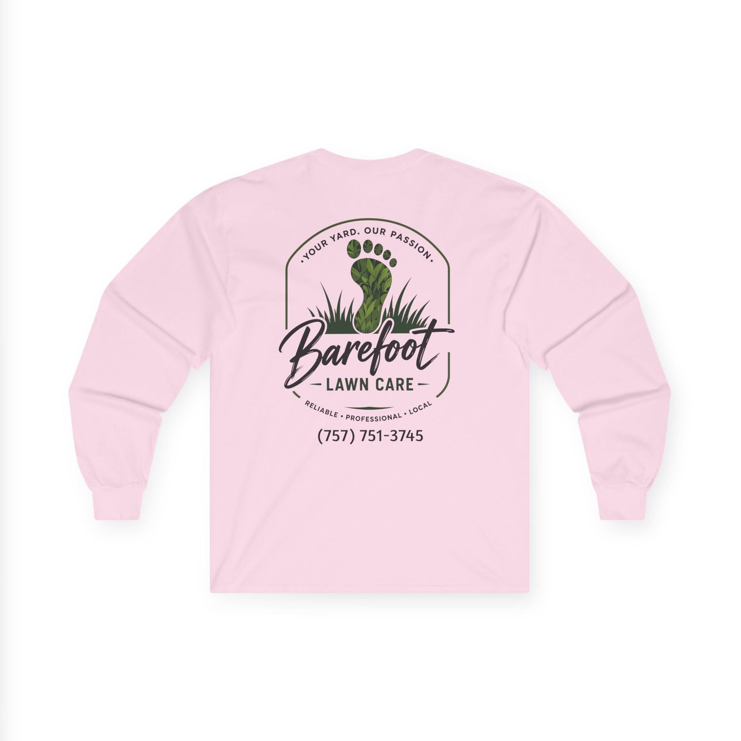 Long - sleeve - Barefoot Lawn Care - Custom Long Sleeve T-shirt from SHIRT MONSTERS (Formally Crypto Zoo Tees)