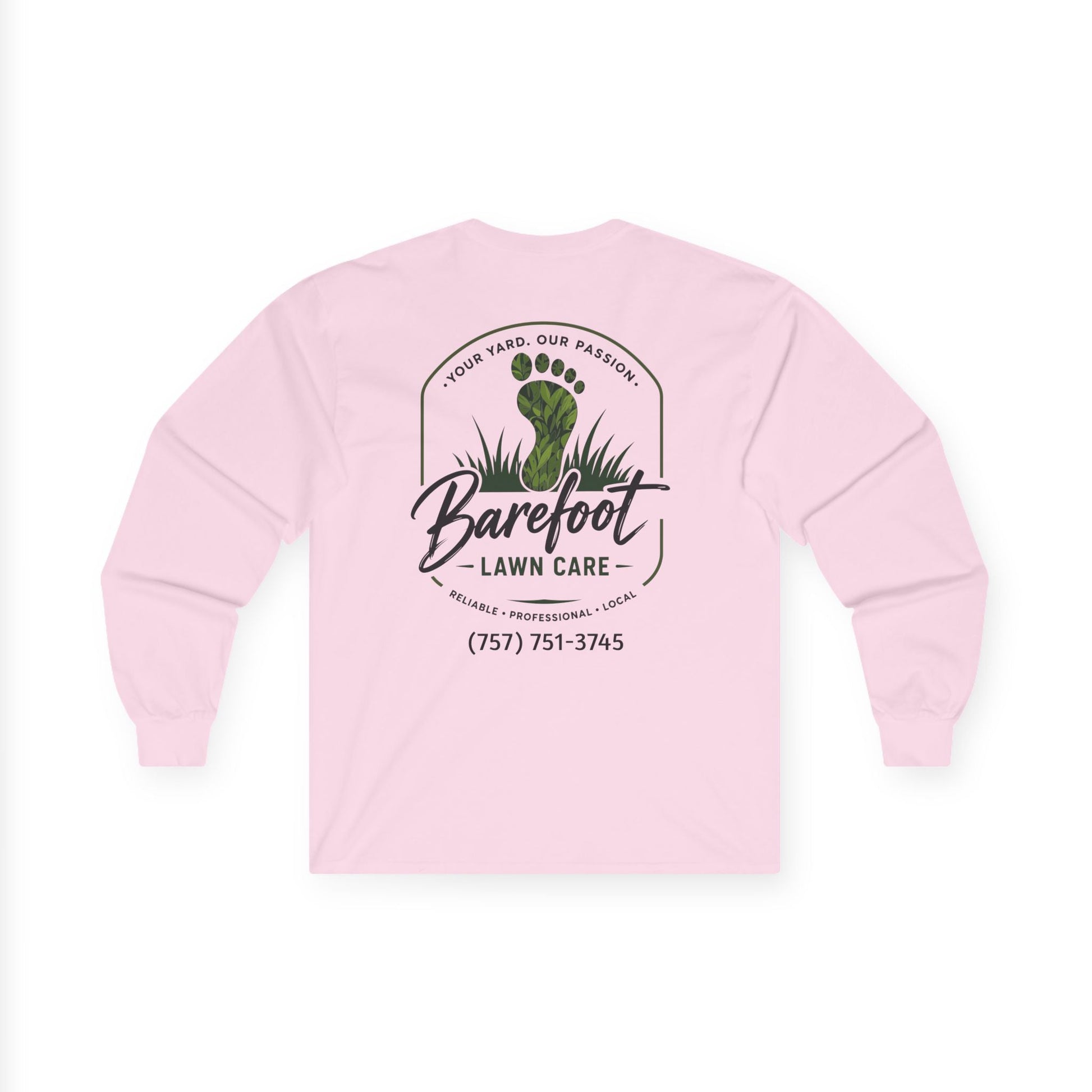 Long - sleeve - Barefoot Lawn Care - Custom Long Sleeve T-shirt from SHIRT MONSTERS (Formally Crypto Zoo Tees)