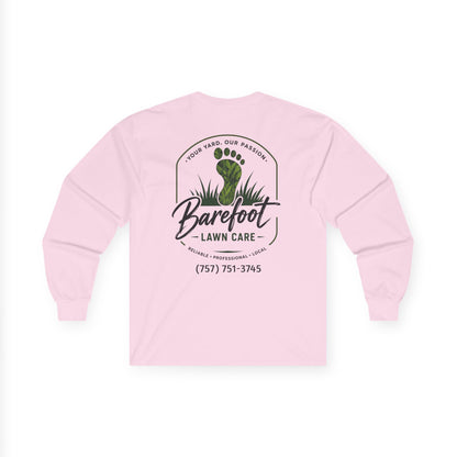 Long - sleeve - Barefoot Lawn Care - Custom Long Sleeve T-shirt from SHIRT MONSTERS (Formally Crypto Zoo Tees)