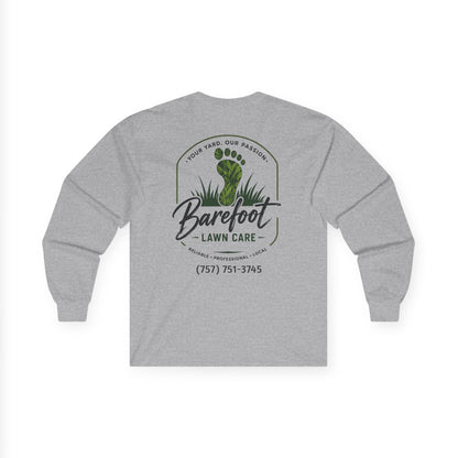 Long - sleeve - Barefoot Lawn Care - Custom Long Sleeve T-shirt from SHIRT MONSTERS (Formally Crypto Zoo Tees)