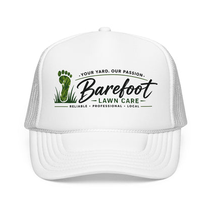 Hats - Barefoot Lawn Care - Custom Screen Printed Trucker Cap from SHIRT MONSTERS (Formally Crypto Zoo Tees)