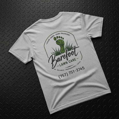 T-Shirt - Barefoot Lawn Care - Custom Shirt from SHIRT MONSTERS (Formally Crypto Zoo Tees)