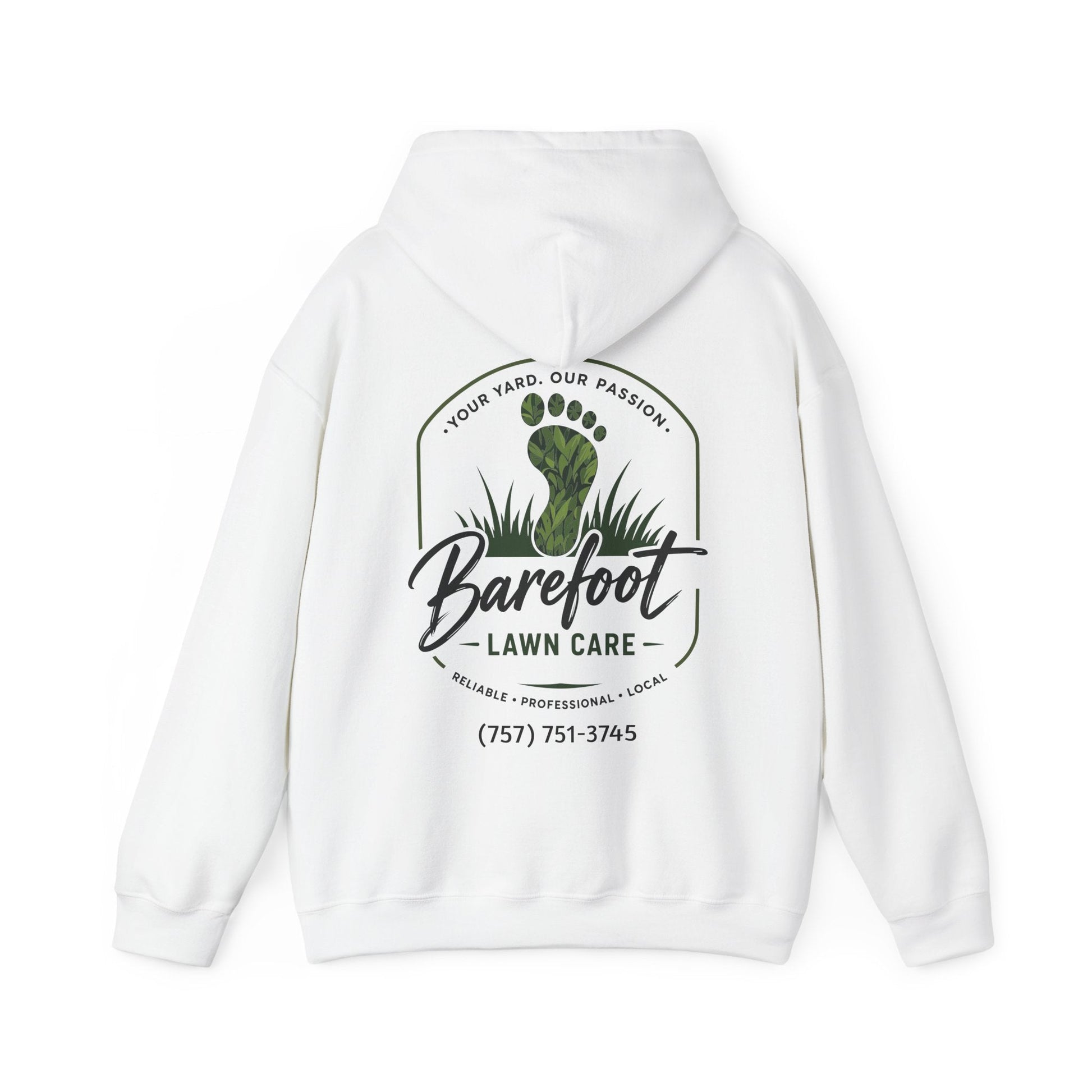 Hoodie - Barefoot Lawn Care - Custom Single Sided Pullover Hoodie from SHIRT MONSTERS (Formally Crypto Zoo Tees)