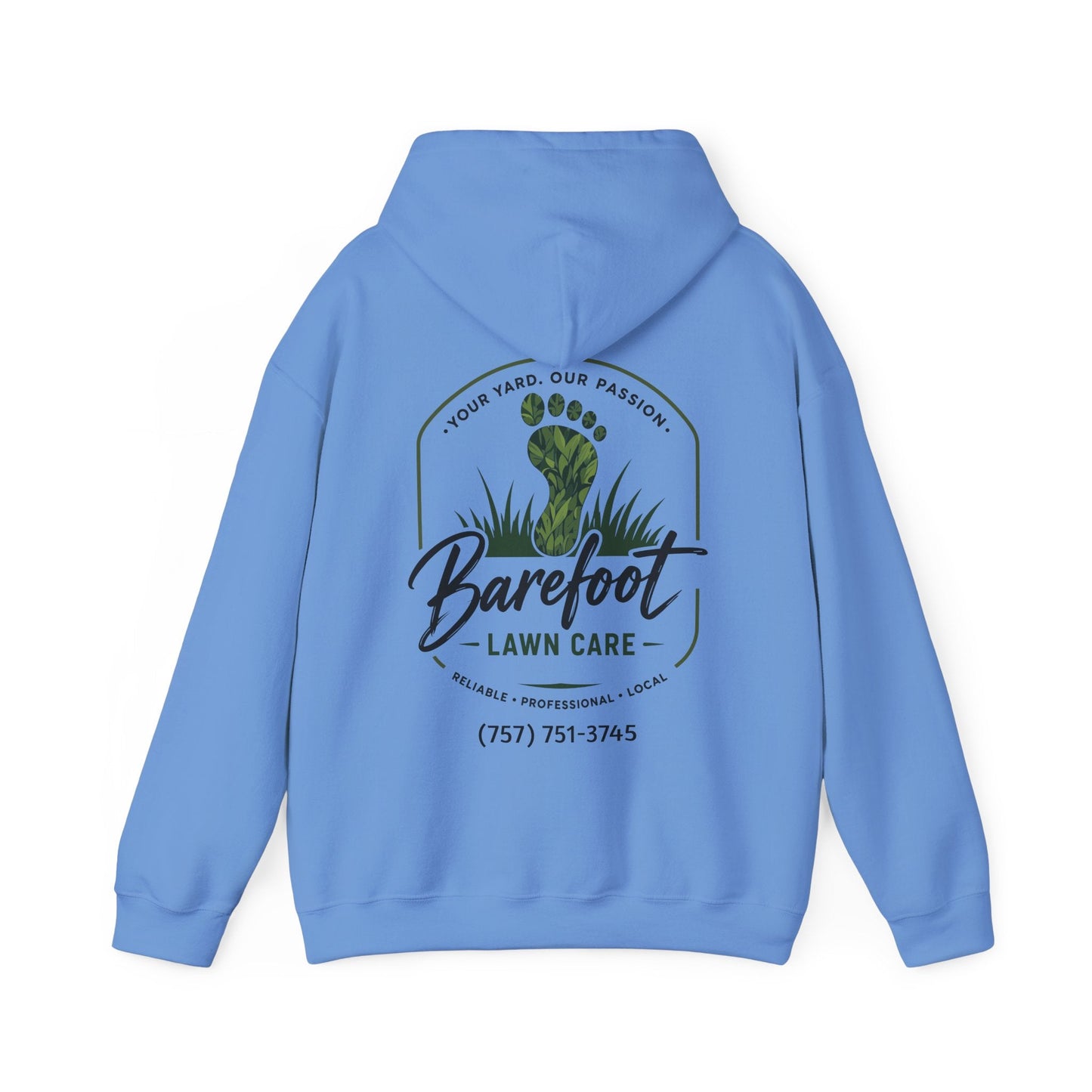Hoodie - Barefoot Lawn Care - Custom Single Sided Pullover Hoodie from SHIRT MONSTERS (Formally Crypto Zoo Tees)