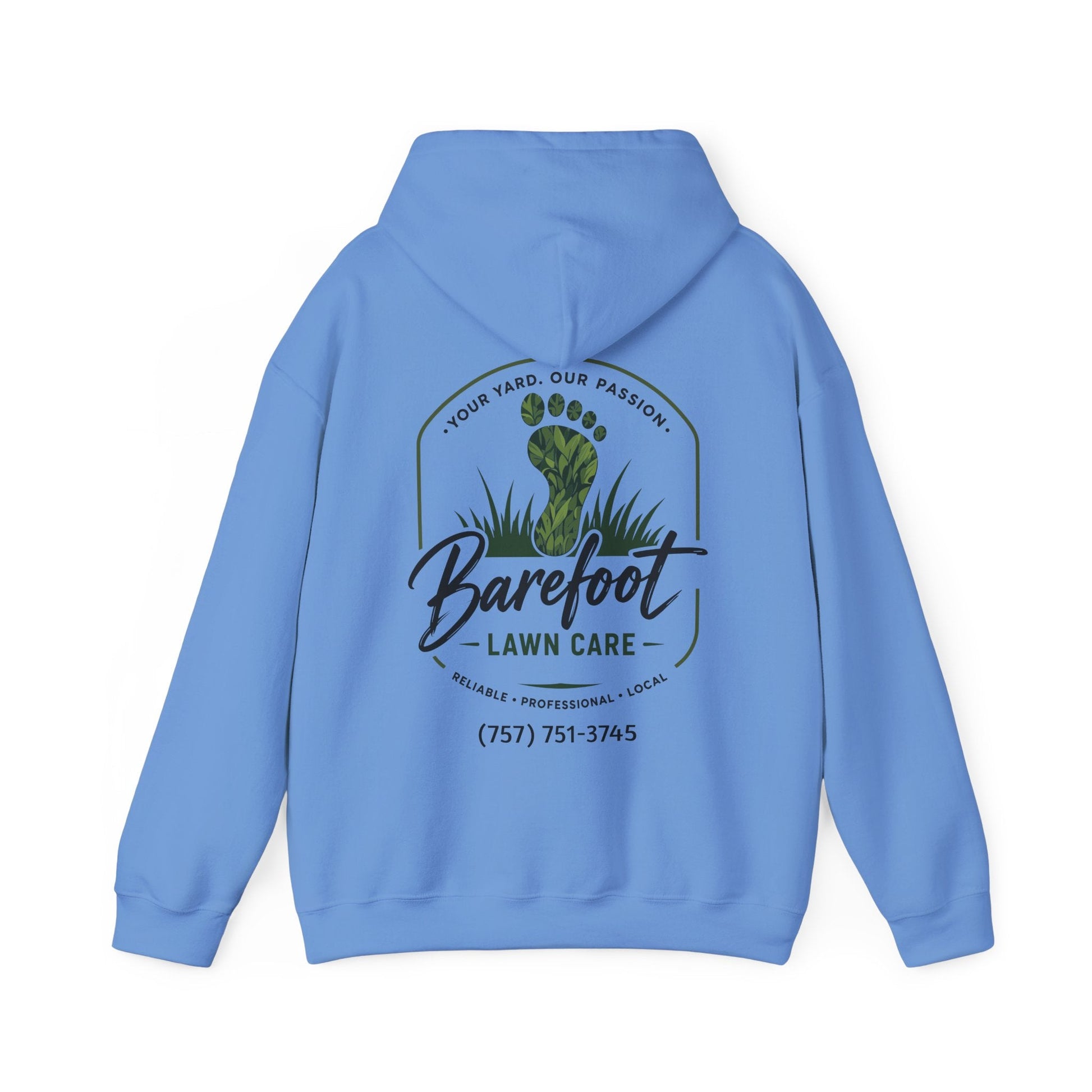 Hoodie - Barefoot Lawn Care - Custom Single Sided Pullover Hoodie from SHIRT MONSTERS (Formally Crypto Zoo Tees)