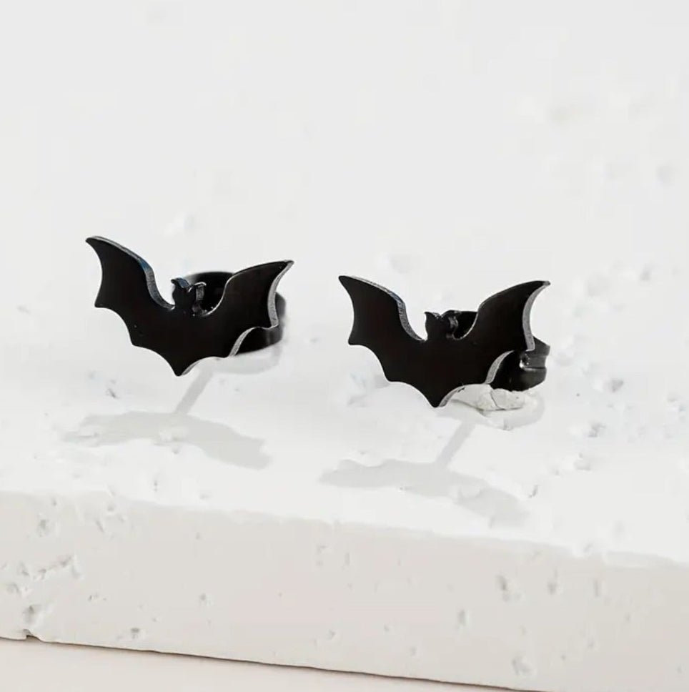  - Bat Stud Earrings | Bats, Halloween | Goth/Gothic | Jewelry from Crypto Zoo Tees