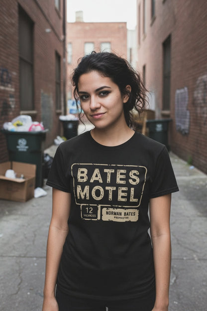 T-Shirt - Bates Motel Shirt | Ladies Tee - Gildan 5000L | Horror | Retro & Vintage from SHIRT MONSTERS