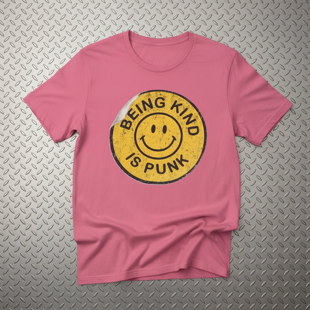 T-Shirt - Being Kind Is Punk Shirt | Funny, Punk | Light Fitted - Unisex Bella+Canvas 3001 from SHIRT MONSTERS