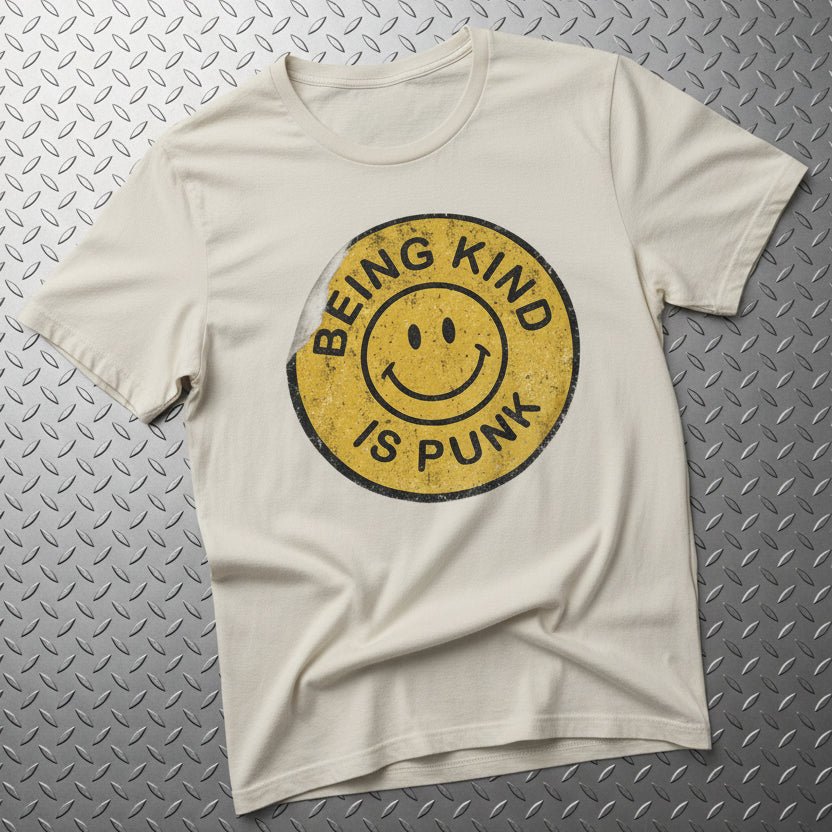 T-Shirt - Being Kind Is Punk Shirt | Funny, Punk | Light Fitted - Unisex Bella+Canvas 3001 from SHIRT MONSTERS