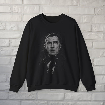 T-Shirt - Bela Lugosi Sweatshirt | Horror, Halloween | Unisex Crewneck Sweatshirt - Gildan 18000 from Crypto Zoo Tees