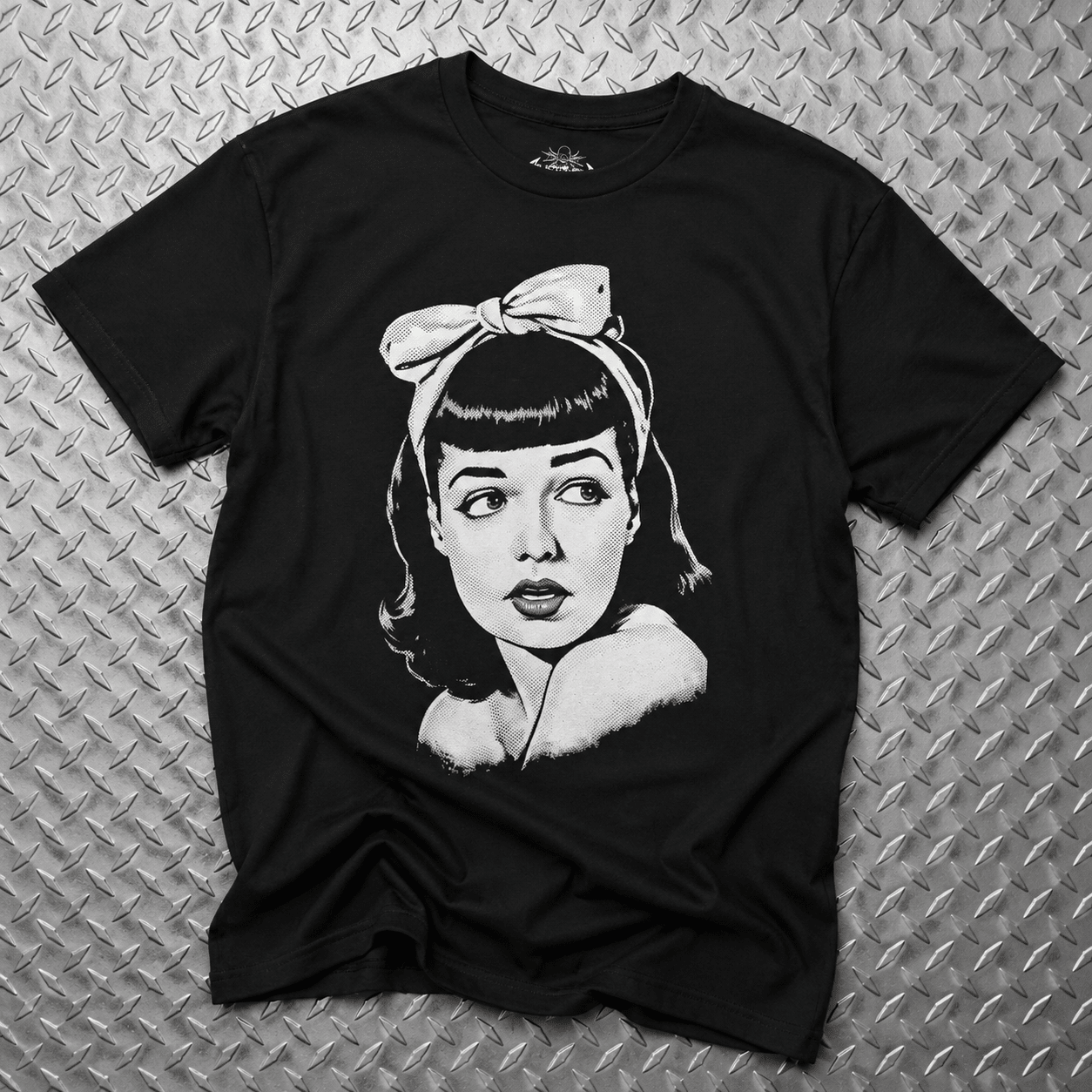 T-Shirt - Bettie Page Shirt | Unisex Heavy Cotton | Rockabilly, Goth/Gothic from SHIRT MONSTERS (Formally Crypto Zoo Tees)