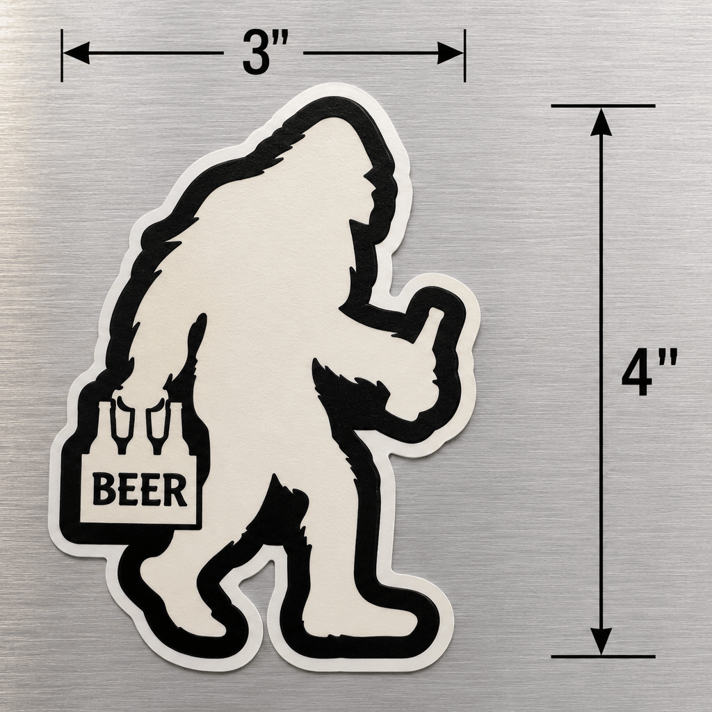 - Bigfoot Beer Sticker | Bigfoot | Funny | Retro & Vintage from SHIRT MONSTERS