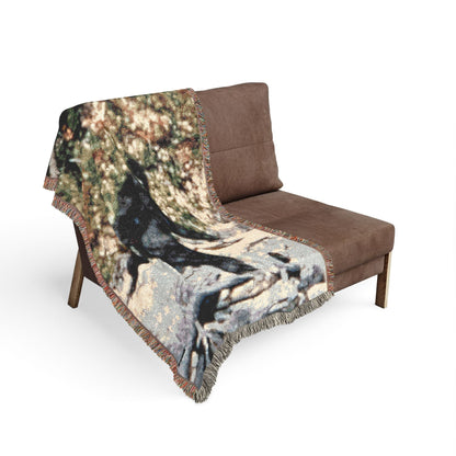 Home Decor - Bigfoot Blanket | Patterson Gimlin Photo | Woven Cotton Throw | Bigfoot, Cryptids from Crypto Zoo Tees