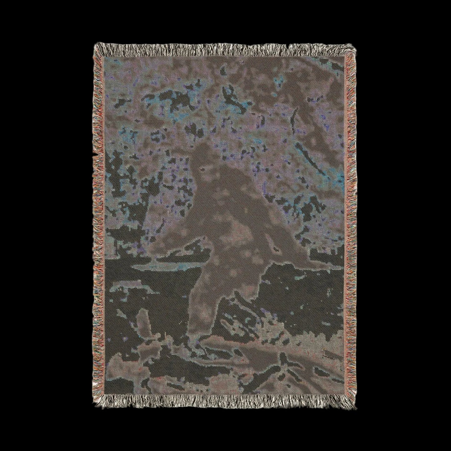 Home Decor - Bigfoot Blanket | Patterson Gimlin Photo | Woven Cotton Throw | Bigfoot, Cryptids from Crypto Zoo Tees