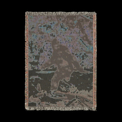 Home Decor - Bigfoot Blanket | Patterson Gimlin Photo | Woven Cotton Throw | Bigfoot, Cryptids from Crypto Zoo Tees