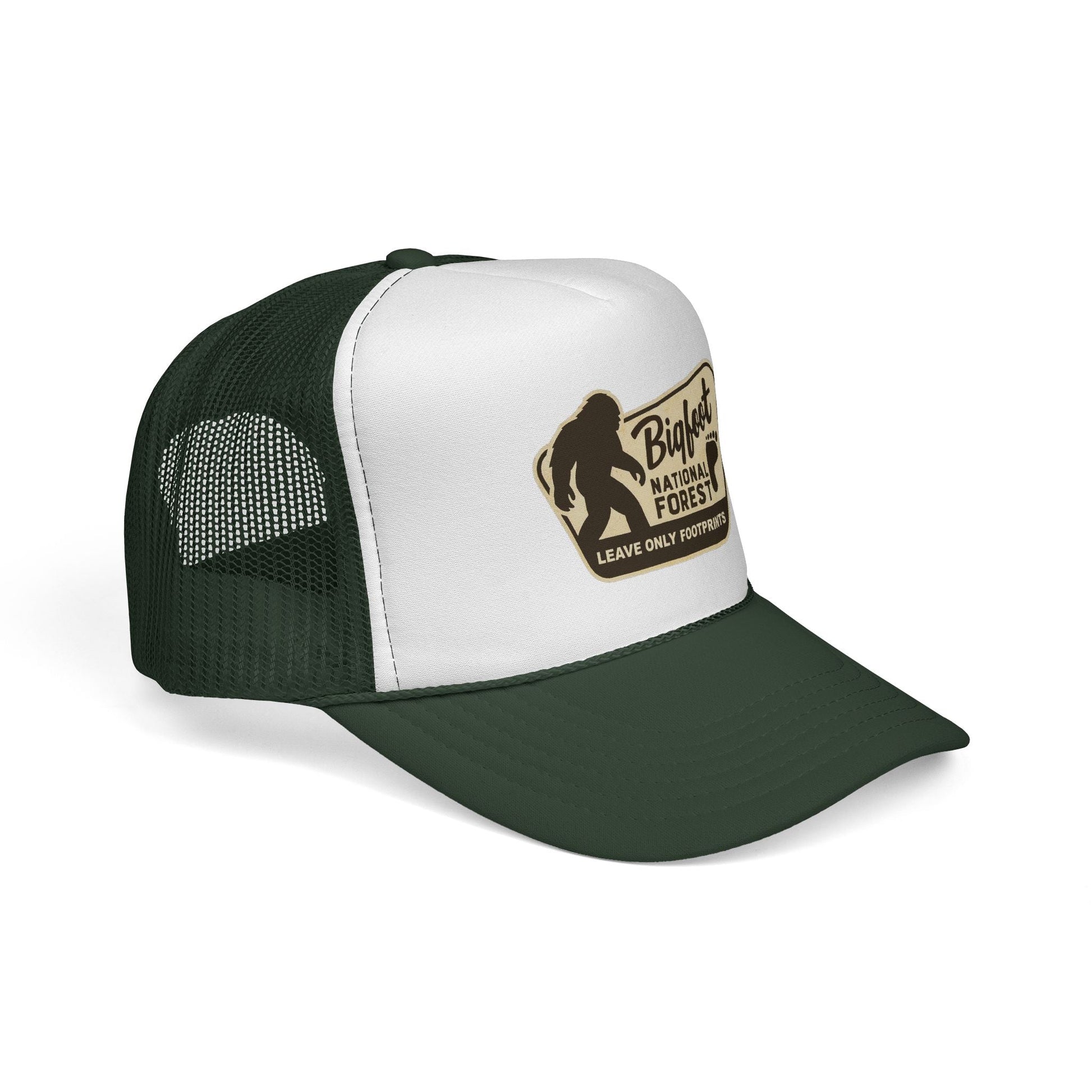 Hats - Bigfoot National Forest Hat | Foam Trucker | Cryptids | Retro & Vintage from Crypto Zoo Tees
