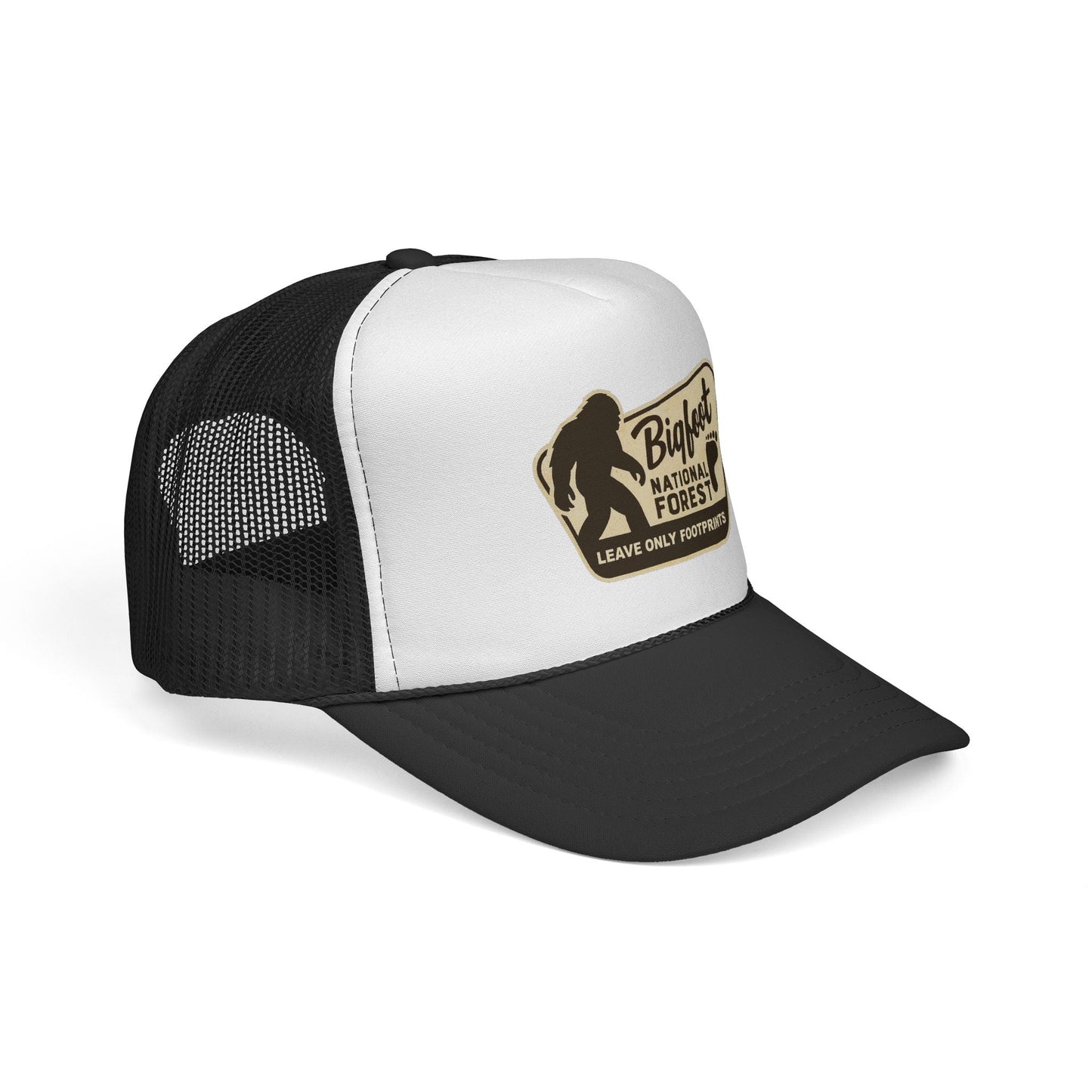 Hats - Bigfoot National Forest Hat | Foam Trucker | Cryptids | Retro & Vintage from Crypto Zoo Tees