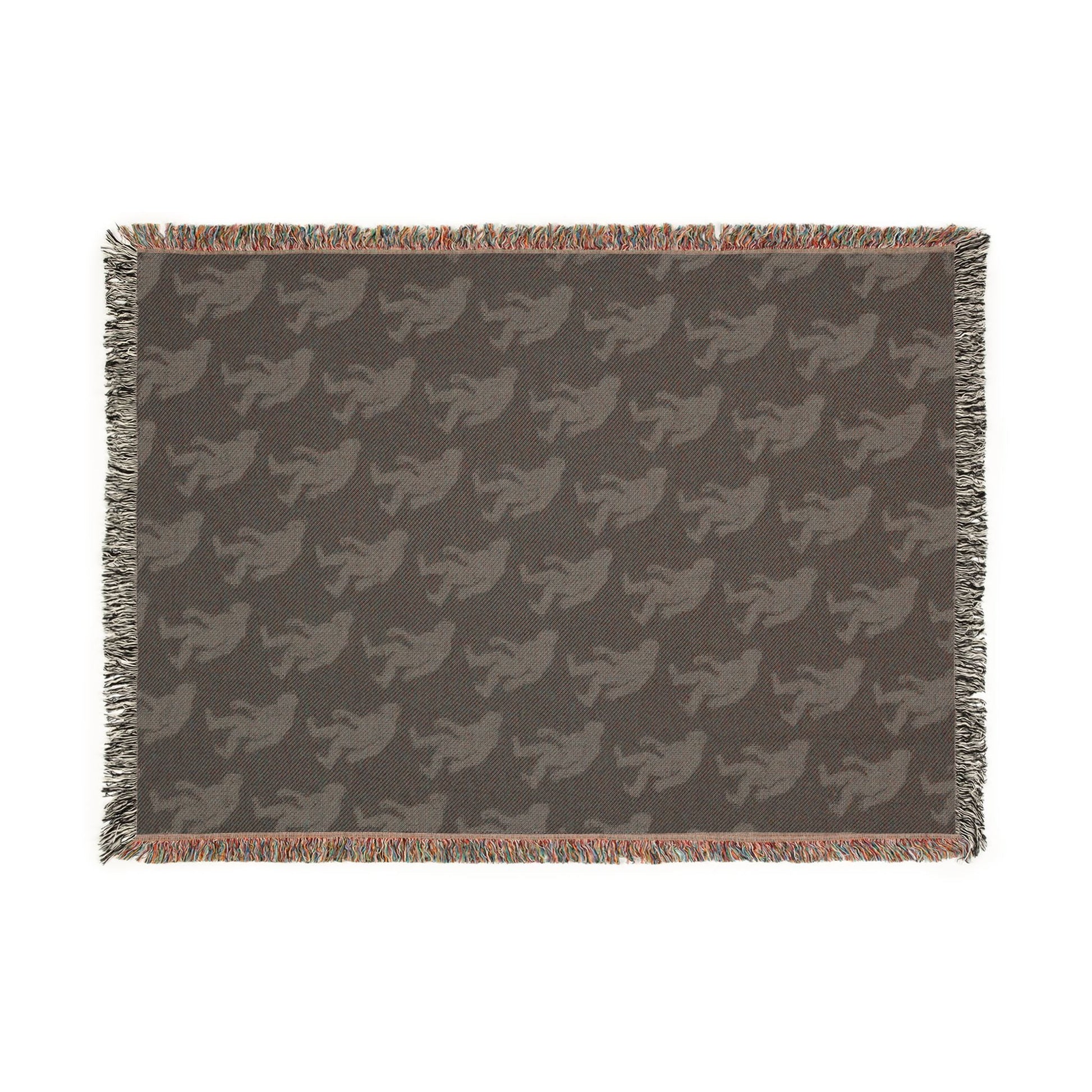 Home Decor - Bigfoot Pattern Blanket | Woven Throw | Bigfoot, Cryptids from Crypto Zoo Tees