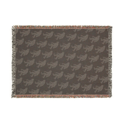 Home Decor - Bigfoot Pattern Blanket | Woven Throw | Bigfoot, Cryptids from Crypto Zoo Tees