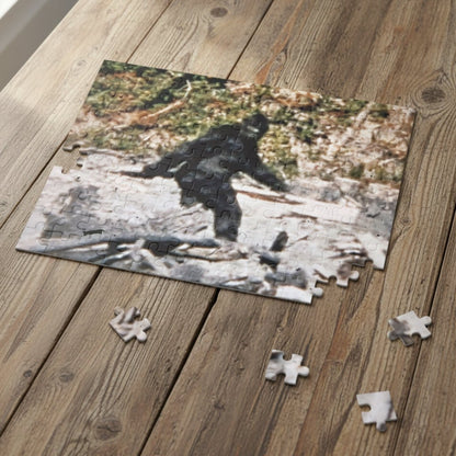 Puzzle - Bigfoot Puzzle | Patterson Gimlin, Cryptids | Retro & Vintage Gift from Crypto Zoo Tees