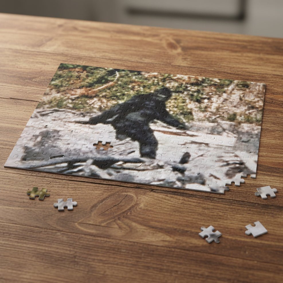 Puzzle - Bigfoot Puzzle | Patterson Gimlin, Cryptids | Retro & Vintage Gift from Crypto Zoo Tees