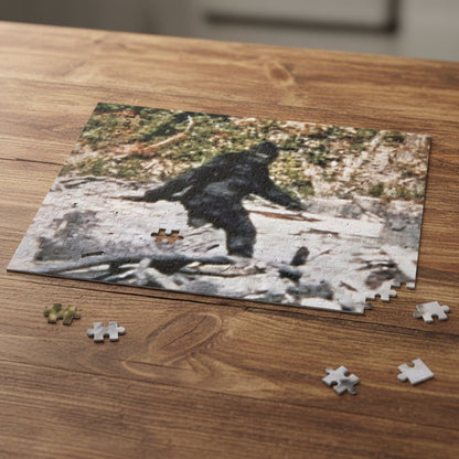 Puzzle - Bigfoot Puzzle | Patterson Gimlin, Cryptids | Retro & Vintage Gift from Crypto Zoo Tees